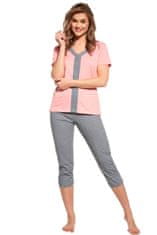 Cornette Dámské pyžamo 445/227 Lisa plus + Ponožky Gatta Calzino Strech, růžová, 4XL