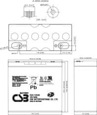 CSB Pb záložní akumulátor VRLA AGM 12V/24Ah 6-DZM-20 (EVH12240)