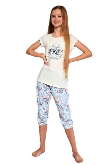 Cornette Dívčí pyžamo 570/95n Smile + Ponožky Gatta Calzino Strech