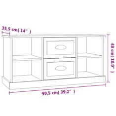 Vidaxl TV skříňka dub sonoma 99,5 x 35,5 x 48 cm kompozitní dřevo