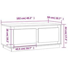 Greatstore Konferenční stolek betonově šedý 102x50x44 cm kompozitní dřevo