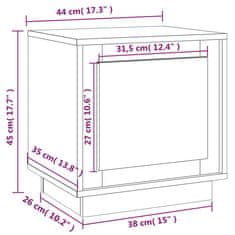 Vidaxl Noční stolky 2 ks dub sonoma 44 x 35 x 45 cm kompozitní dřevo