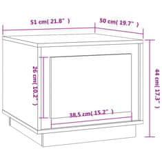 Greatstore Konferenční stolek kouřový dub 51 x 50 x 44 cm kompozitní dřevo