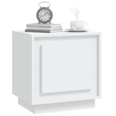 Greatstore Noční stolek bílý 44 x 35 x 45 cm kompozitní dřevo