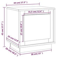 Vidaxl Noční stolky 2 ks lesklé bílé 44 x 35 x 45 cm kompozitní dřevo