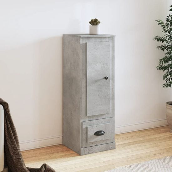 Greatstore Skříň highboard betonově šedá 36x35,5x103,5 kompozitní dřevo