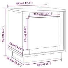 Vidaxl Noční stolek dub sonoma 44 x 35 x 45 cm kompozitní dřevo