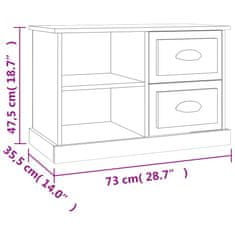 Vidaxl TV skříňka bílá vysoký lesk 73x35,5x47,5 cm kompozitní dřevo