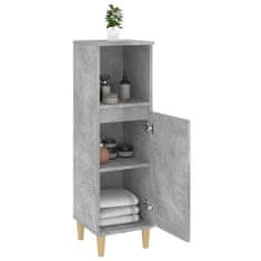 Vidaxl Koupelnová skříňka betonově šedá 30x30x100 cm kompozitní dřevo