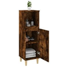 Greatstore Koupelnová skříňka kouřový dub 30x30x100 cm kompozitní dřevo