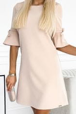 Numoco Dámské mini šaty Neva béžová XL
