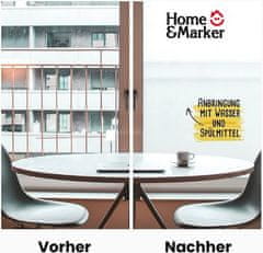 HOME & MARKER® Fólie na okna pro ochranu soukromí a příjemné denní světlo, Fólie na sklo, Samolepící fólie na okna | WINDOWFILM (60x200cm)