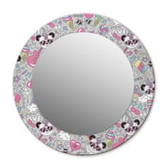 tulup.cz Kulaté dekorativní zrcadlo Panda unicorn fi 50 cm