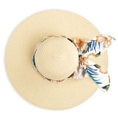 Aleszale Dámský slaměný klobouk na léto - béžový