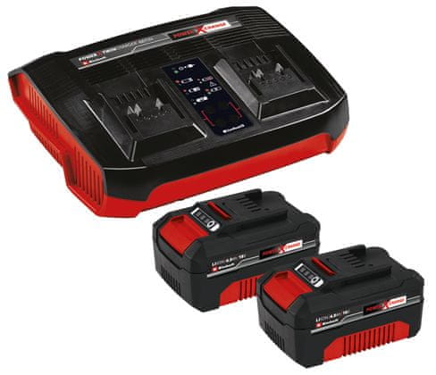 Einhell Set Aku kosačka CE-CM 36/34-1 Li-Solo + Starter Kit 2× 4,0 Ah & Twincharger