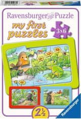 Ravensburger Moje první puzzle Zvířátka ze zahrady 3x6 dílků