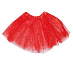 Guirca Dětská sukně tutu červená se třpytkami 30cm