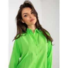 Factoryprice Dámské tričko oversize s límečkem KITA světle zelené TO-KS-7128.05X_398026 S