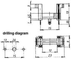 HADEX Pojistkový držák PTF 60 do DPS pro pojistku 5x20mm