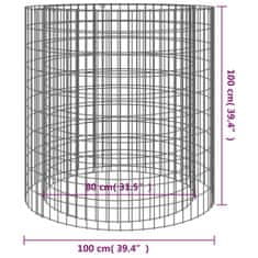 Vidaxl Gabionové ohniště Ø 100 cm pozinkovaná ocel