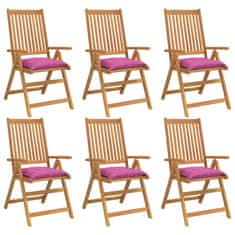 Vidaxl Podušky na židli 6 ks růžové 50 x 50 x 7 cm textil