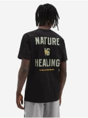 Vans Černé pánské tričko s potiskem VANS Healing SS Tee S