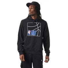 New Era mikina NEW ERA NBA Basketball logo hoody NBALOG BLKWHI XXL