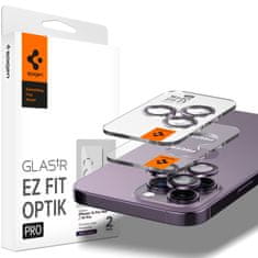 Spigen Spigen Glass EZ Fit Optik Pro 2 Pack, deep purple - iPhone 14 Pro/iPhone 14 Pro Max