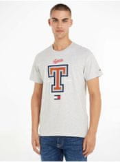 Tommy Jeans Světle šedé pánské tričko Tommy Jeans Modern Sport M