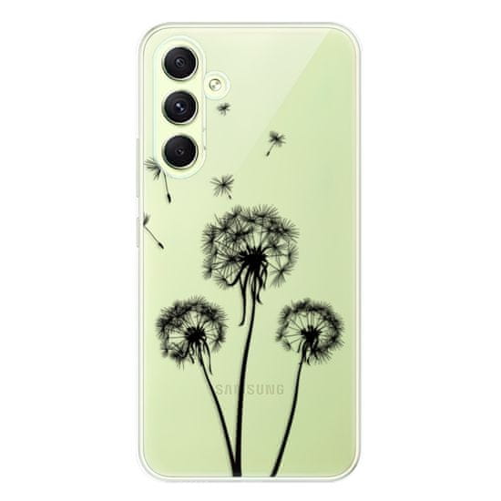 iSaprio Silikonové pouzdro - Three Dandelions - black pro Samsung Galaxy A54 5G