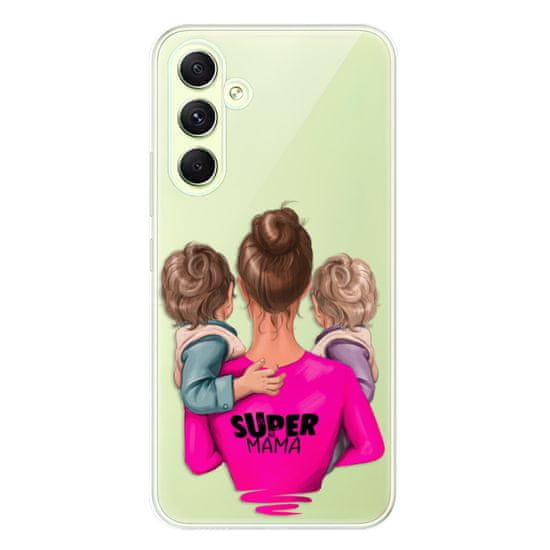 iSaprio Silikonové pouzdro - Super Mama - Two Boys pro Samsung Galaxy A54 5G