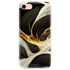 iSaprio Silikonové pouzdro - Black and Gold pro Apple iPhone 7 / 8