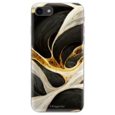 iSaprio Silikonové pouzdro - Black and Gold pro Apple iPhone 7 / 8