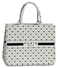 FABRIZIO Taška Beach Bag Paris White/Black