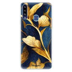 iSaprio Silikonové pouzdro - Gold Leaves pro Samsung Galaxy A20s