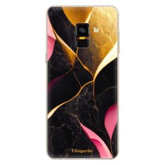 iSaprio Silikonové pouzdro - Gold Pink Marble pro Samsung Galaxy A8 2018