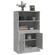 Greatstore Skříň highboard betonově šedá 60x35,5x103,5 cm kompozitní dřevo