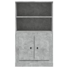 Greatstore Skříň highboard betonově šedá 60x35,5x103,5 cm kompozitní dřevo