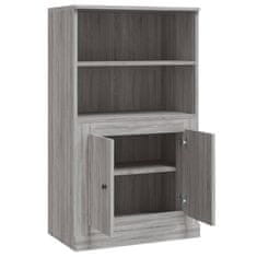 Greatstore Skříň highboard šedá sonoma 60 x 35,5 x 103,5 kompozitní dřevo