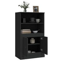 Greatstore Skříň highboard černá 60 x 35,5 x 103,5 kompozitní dřevo