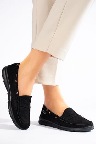 Amiatex Trendy dámské mokasíny bez podpatku + Ponožky Gatta Calzino Strech
