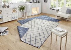 NORTHRUGS Kusový koberec Twin-Wendeteppiche 103119 blau creme – na ven i na doma 80x150