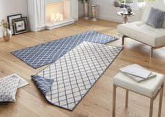 NORTHRUGS Kusový koberec Twin-Wendeteppiche 103119 blau creme – na ven i na doma 80x150