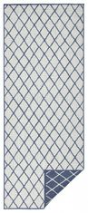 NORTHRUGS Kusový koberec Twin-Wendeteppiche 103119 blau creme – na ven i na doma 80x150