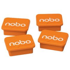 Nobo Magnety - průměr 30 mm / oranžová / 4 ks