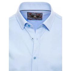 Dstreet Pánská košile s krátkým rukávem světle modré kx0987 M