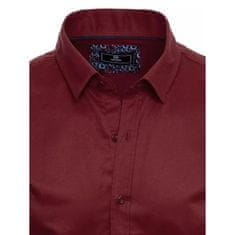 Dstreet Pánská košile s krátkým rukávem KROS bordó kx0991 XXL