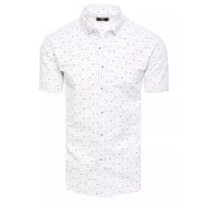 Dstreet Pánská košile s krátkým rukávem Y-05 bílá kx1007 XXL
