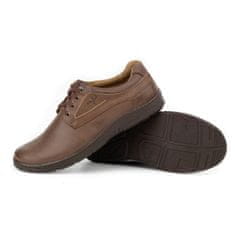 Pánské kožené boty Casual 921K brown velikost 45