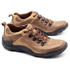 KENT Pánské kožené boty Trappers 207 brown velikost 43